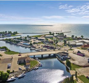 Two Rivers, Wisconsin - Lake Michigan harbor and marina